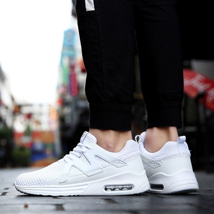 Mesh Patchwork Low Cut Athletic Sko För Män