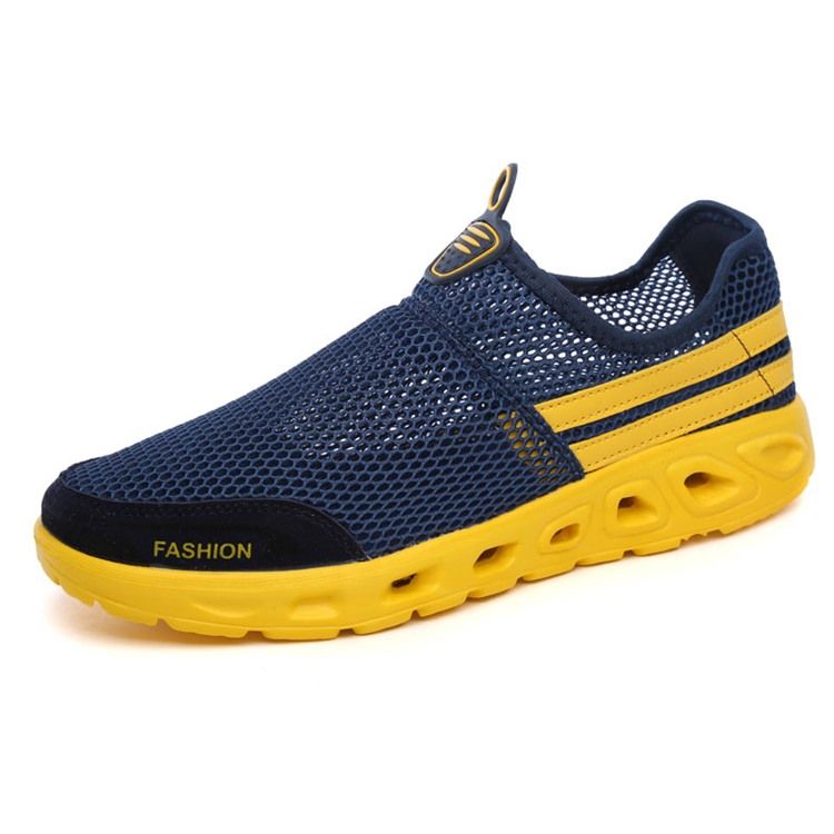 Mesh Rund Tå Slip-On Mäns Fritidsskor
