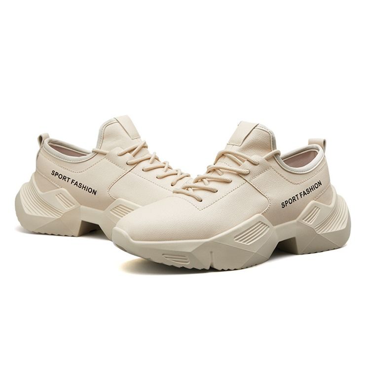 Pu Letter Sneakers För Män