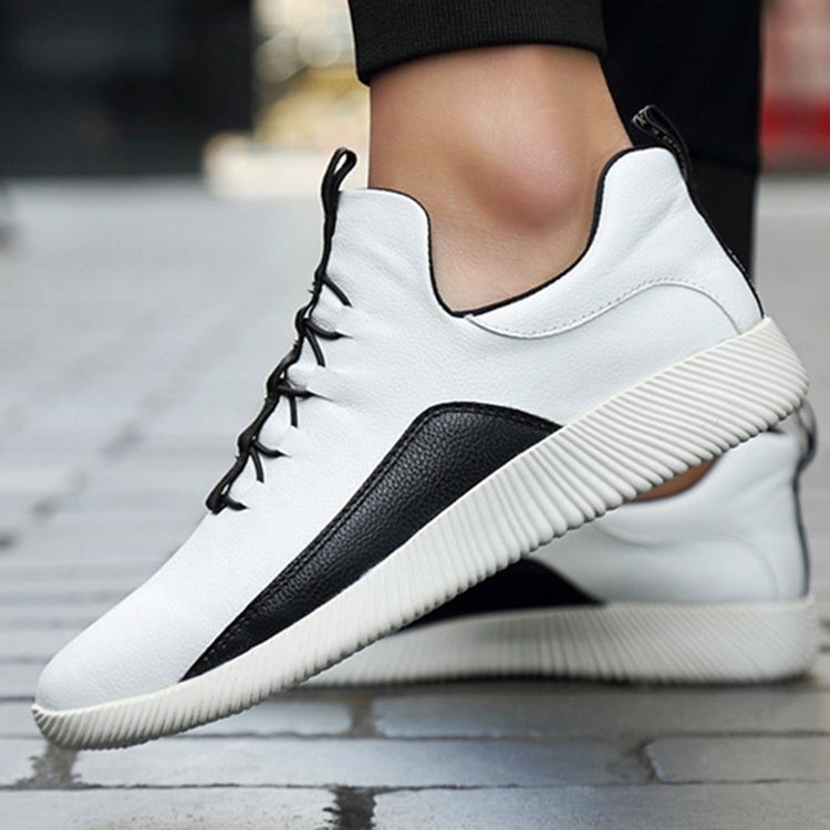 Pu Slip-On Casual Sneakers För Män