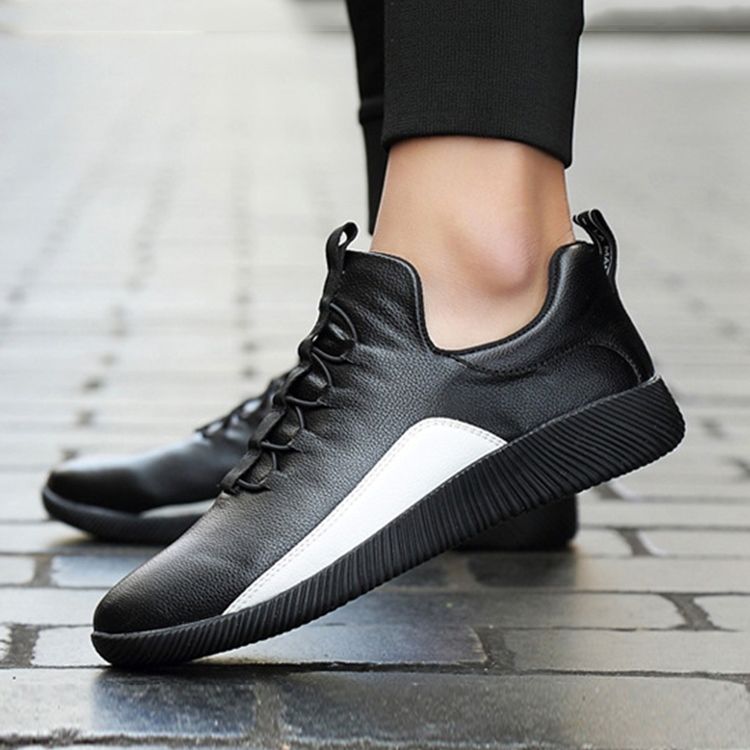 Pu Slip-On Casual Sneakers För Män
