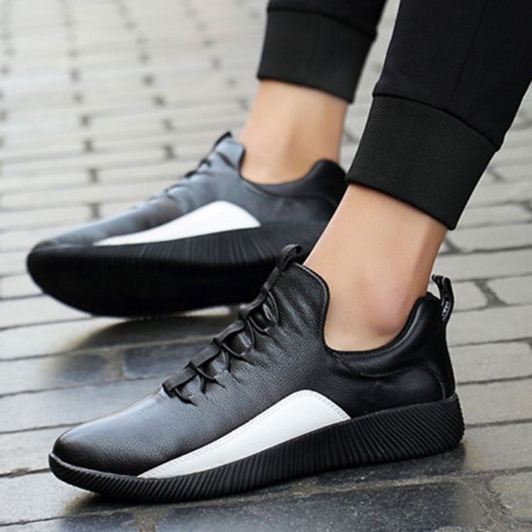 Pu Slip-On Casual Sneakers För Män