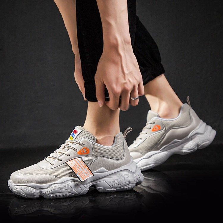 Rund Tå Snörning Plattform Herrsneakers