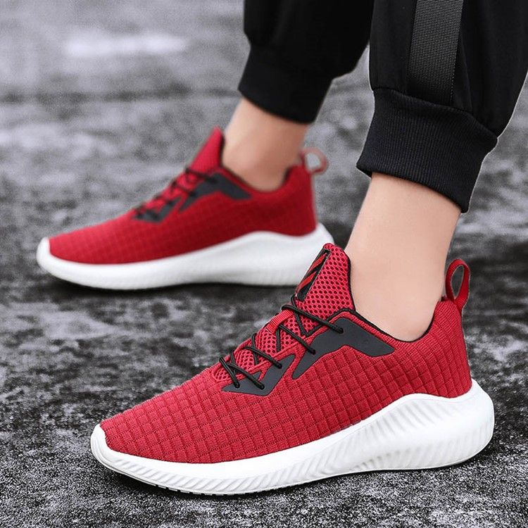 Rutig Mesh Sneakers Lågskurna Övre Herrsneakers
