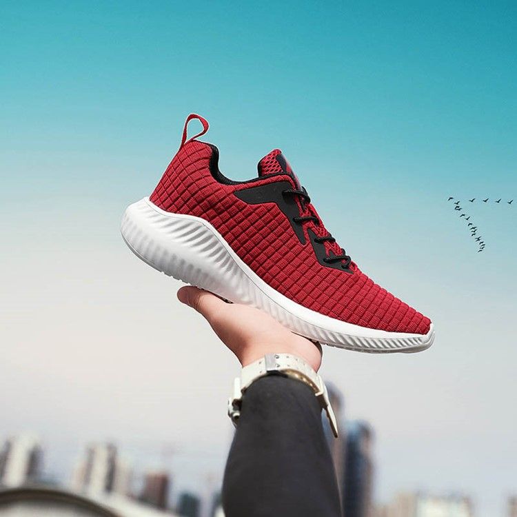 Rutig Mesh Sneakers Lågskurna Övre Herrsneakers