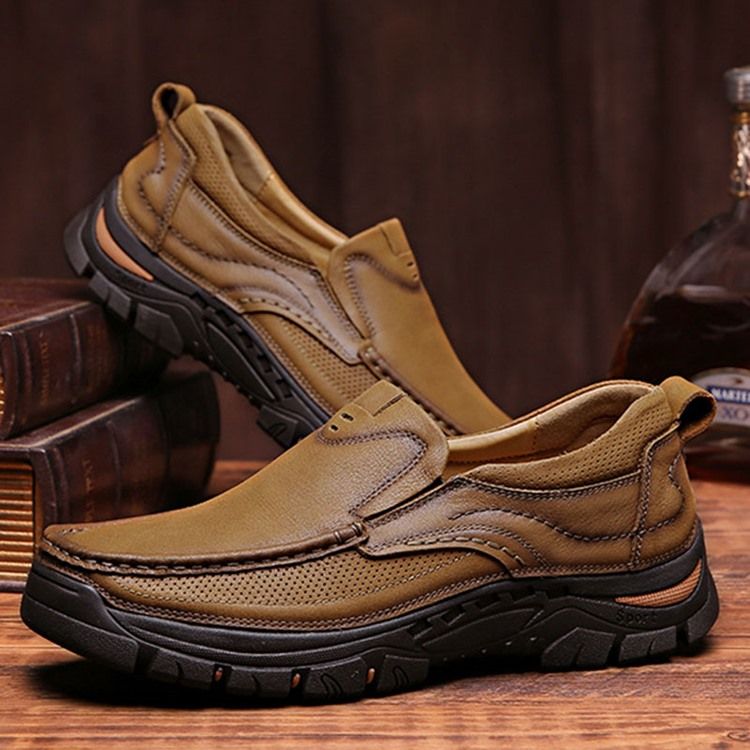Vanliga Slip-On Lågskurna Övre Rund Tå För Män Arbetsskor