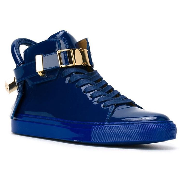 Western Buckle Mid-Cut Upper Canvas Sneakers För Män