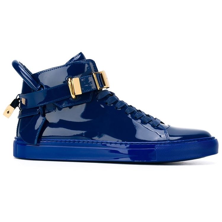 Western Buckle Mid-Cut Upper Canvas Sneakers För Män