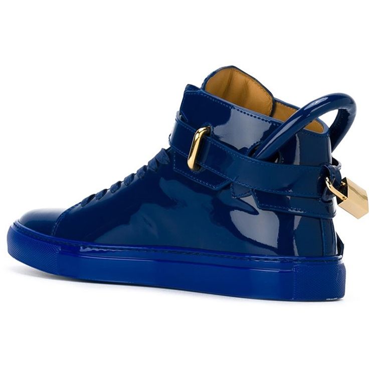 Western Buckle Mid-Cut Upper Canvas Sneakers För Män