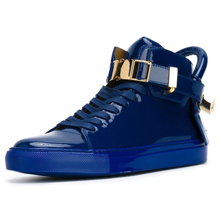 Western Buckle Mid-Cut Upper Canvas Sneakers För Män