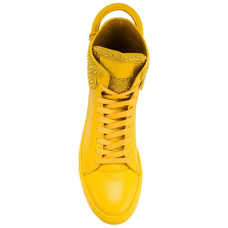 Western Mid-Cut Övre Snörning Canvas Sneakers För Män