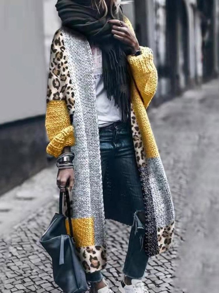 Patchwork Rak Lång Tröja