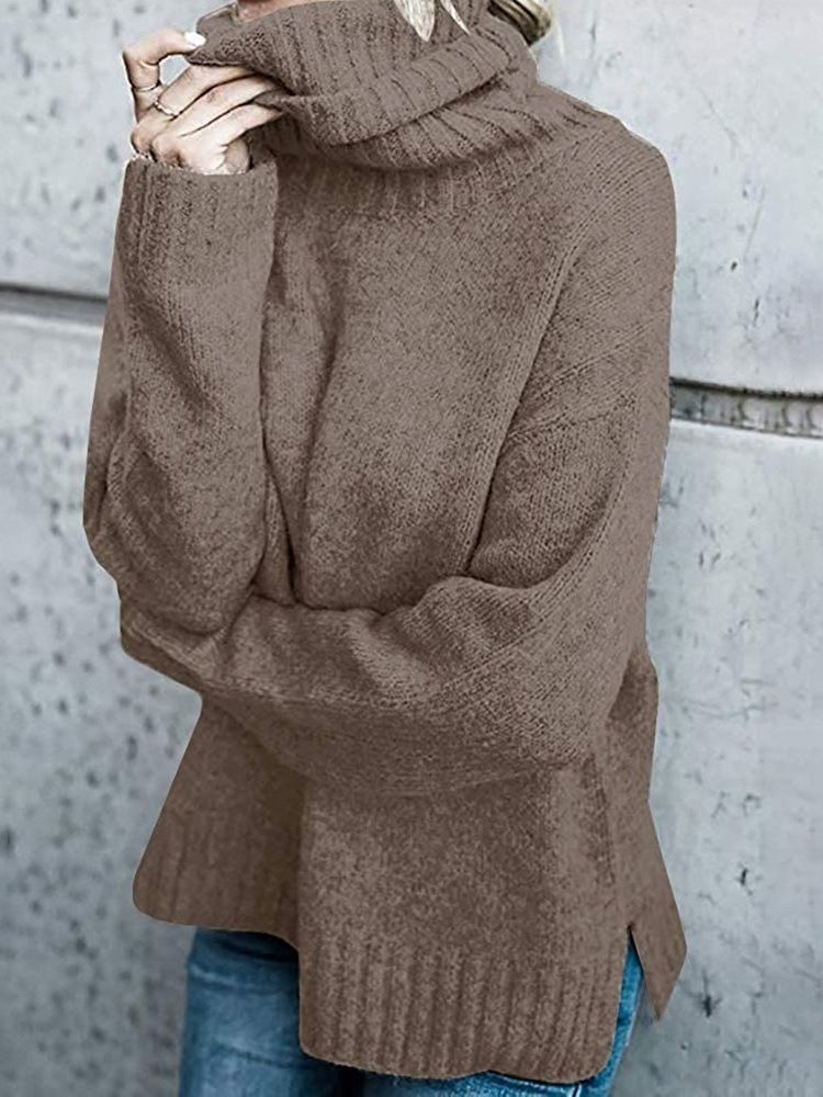 Regular Thread Fall Tröja Med Turtleneck