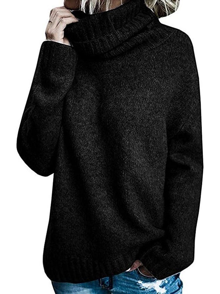 Regular Thread Fall Tröja Med Turtleneck