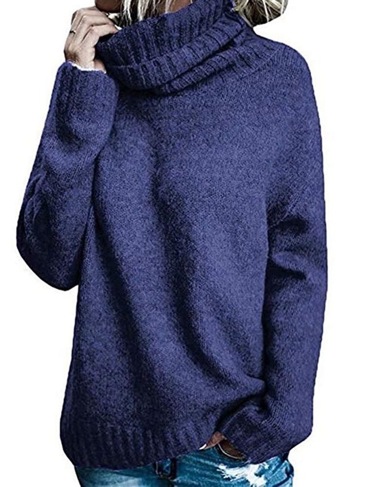 Regular Thread Fall Tröja Med Turtleneck