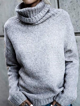 Regular Thread Fall Tröja Med Turtleneck