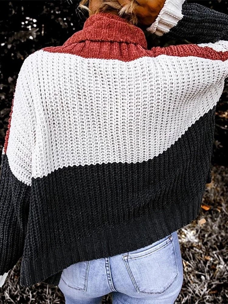 Vanlig Turtleneck Lös Tröja
