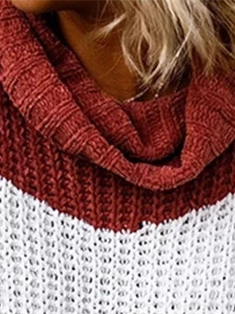 Vanlig Turtleneck Lös Tröja
