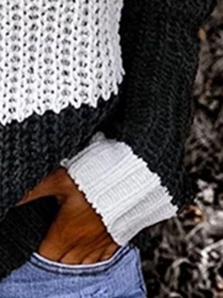 Vanlig Turtleneck Lös Tröja
