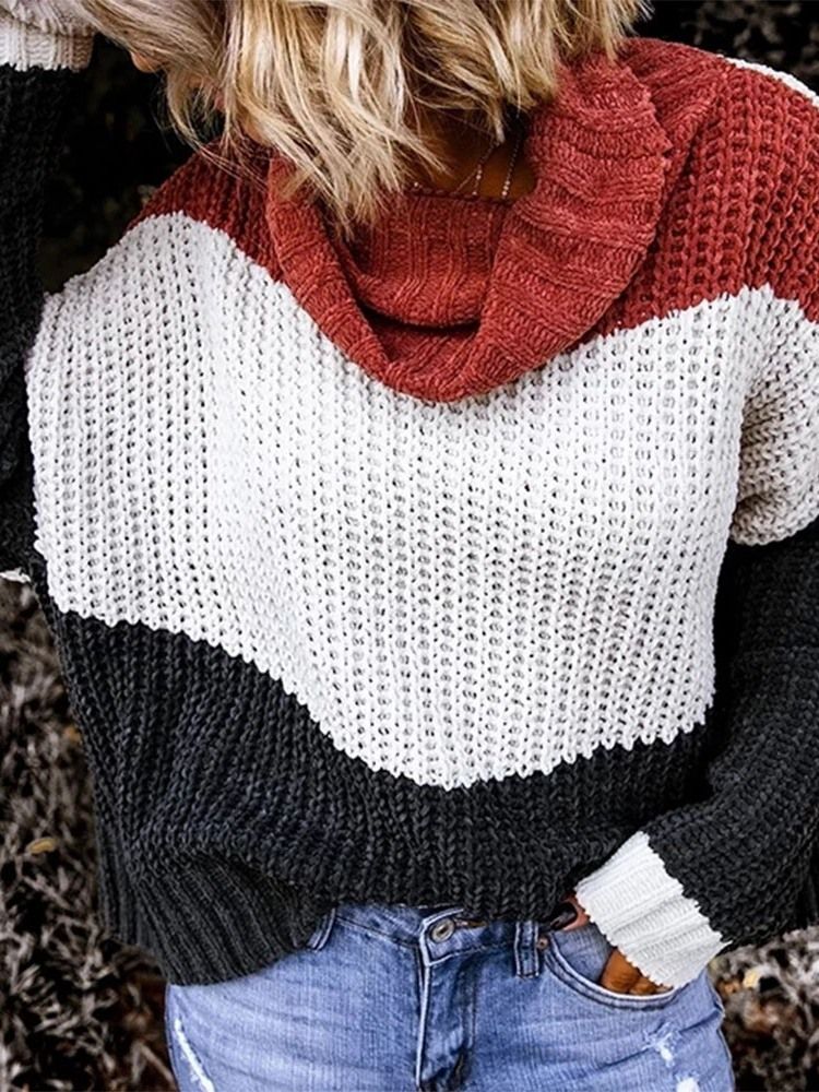 Vanlig Turtleneck Lös Tröja