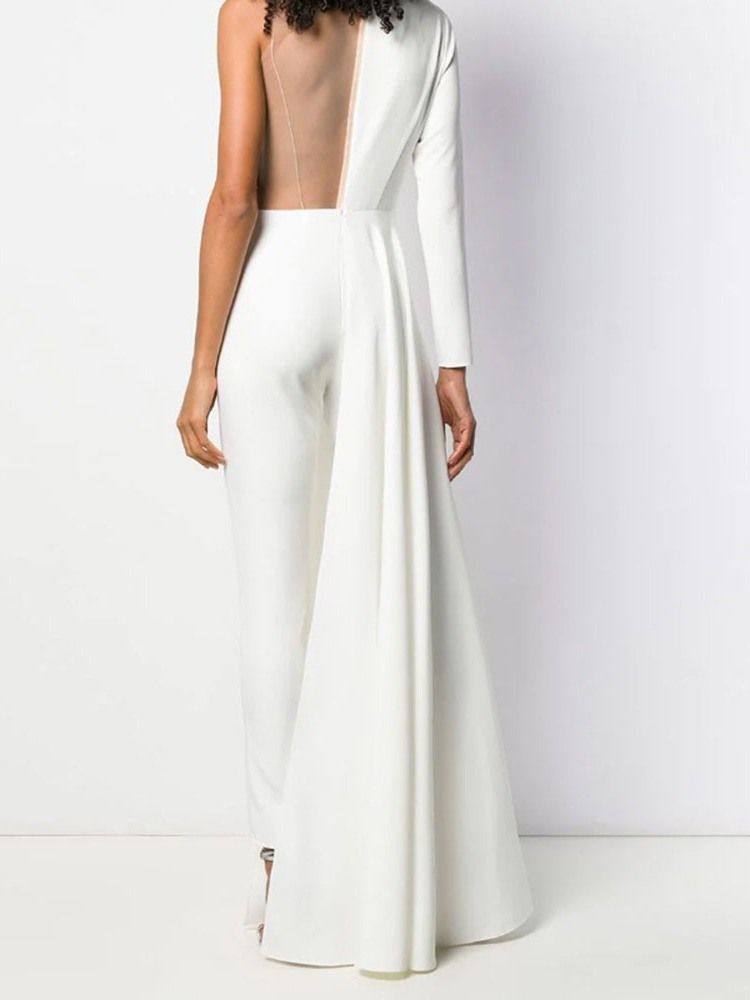 Ankel Längd Mode Paljetter Pencil Byxor Skinny Jumpsuit