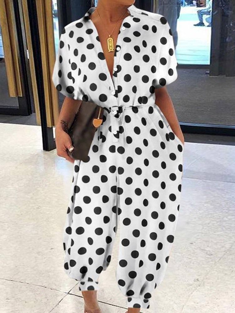 Ankellängd Casual Leopard Pencil Byxor Slim Dam Jumpsuit