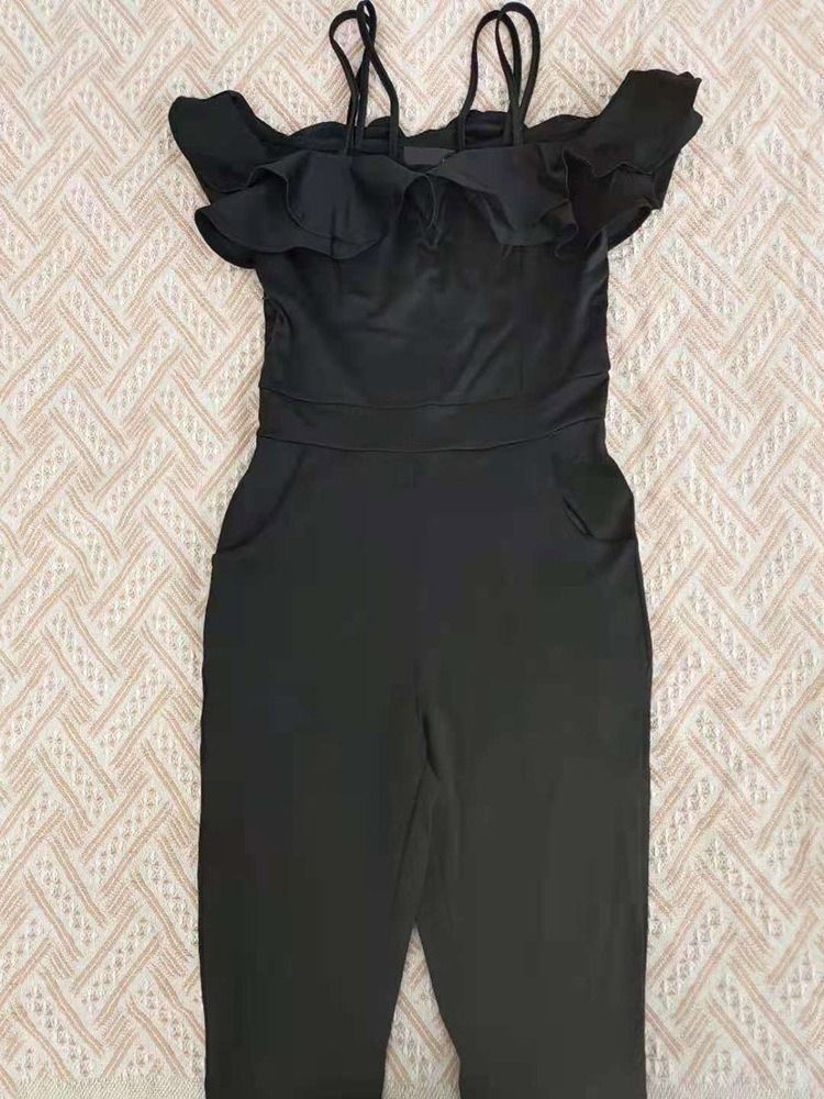 Ankellängd Falbala Sexiga Pencil Pants Slim Jumpsuit