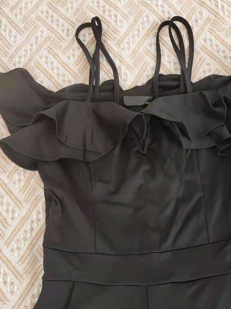 Ankellängd Falbala Sexiga Pencil Pants Slim Jumpsuit