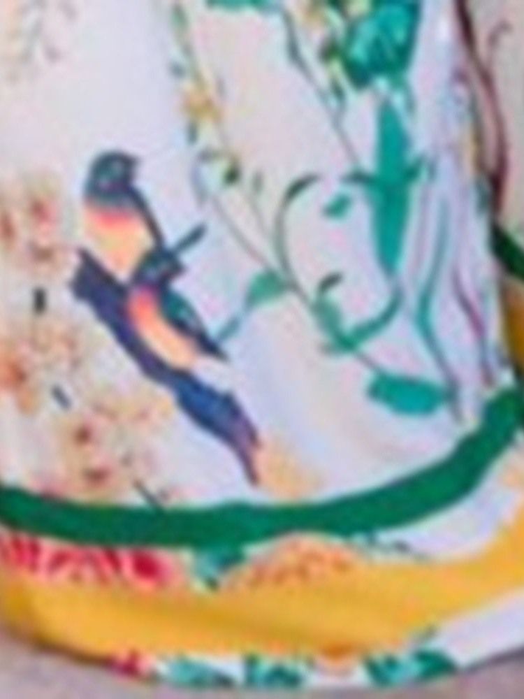 Blommig Hellängd Snörning Vida Ben Lös Jumpsuit