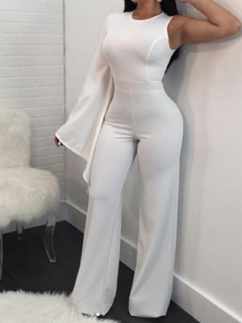 En Axel Vanlig Damliknande Hellängd Slimmad Jumpsuit