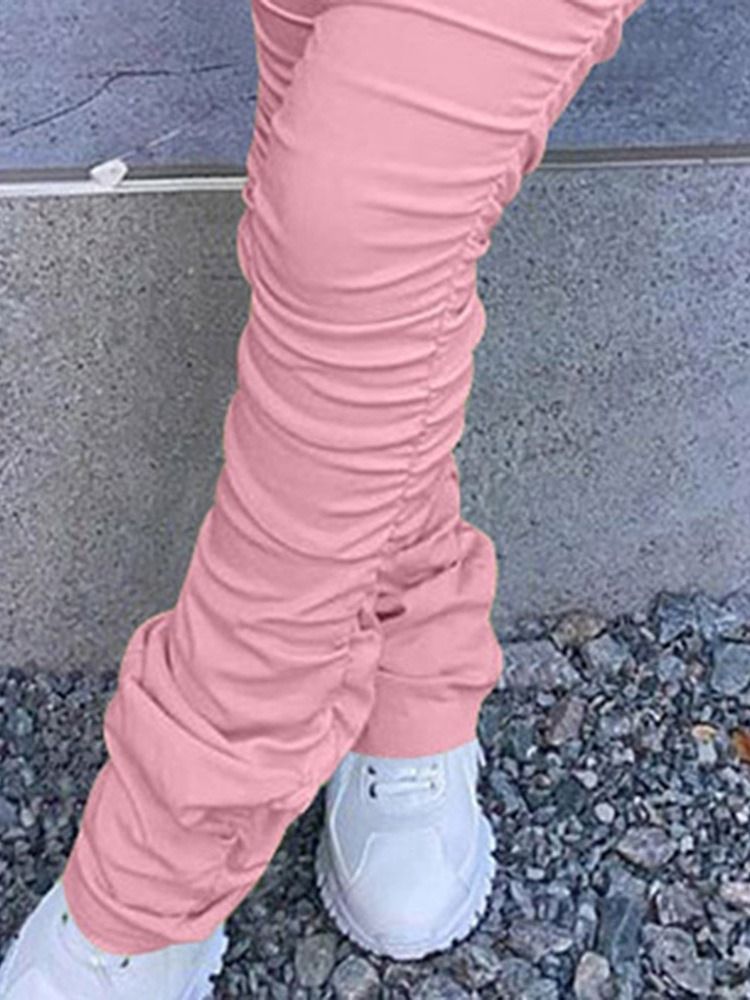Enkel Slät Hellängd Slimmad Jumpsuit