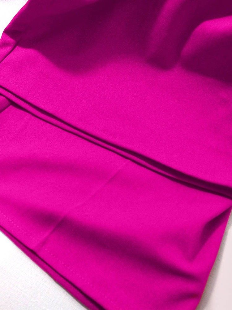 Falbala Plain Full Längd Rak Slim Jumpsuit För Kvinnor