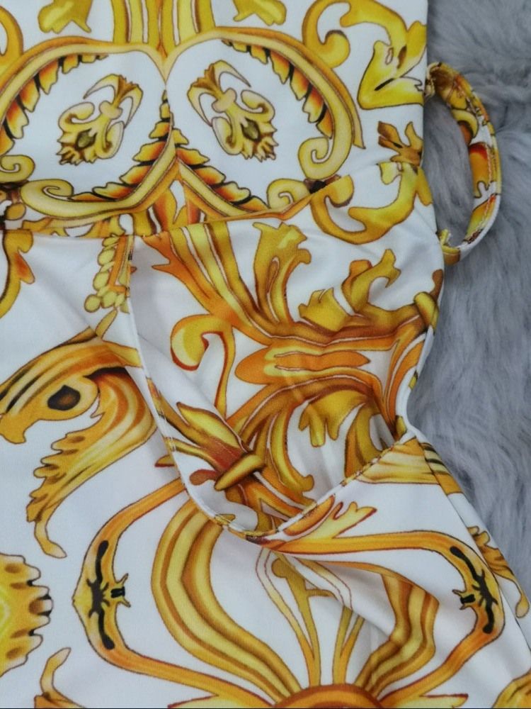 Full Längd Geometric Pocket Damer Skinny Jumpsuit