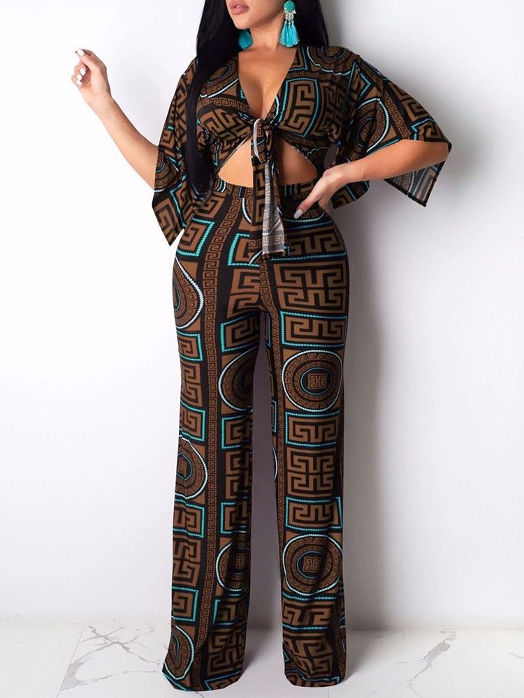 Full Längd Mode Hollow Mid Waist Lös Jumpsuit För Kvinnor