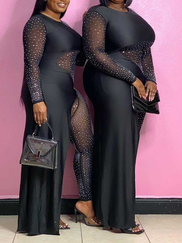 Full Längd Sexig Vanlig Skinny Jumpsuit För Kvinnor Med Mid Midja