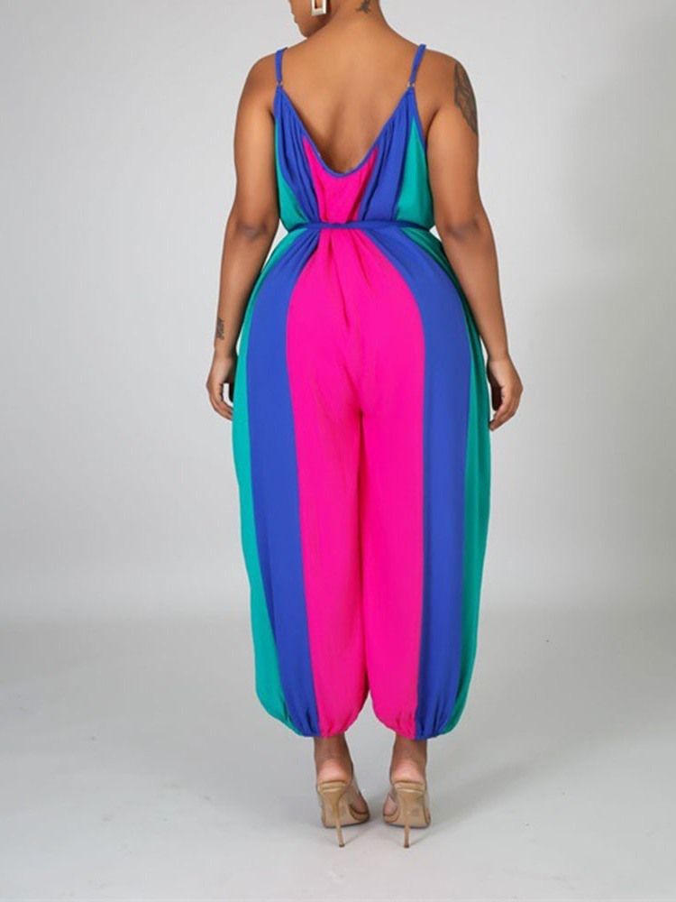 Fullängd Office Lady Backless Rak Slim Jumpsuit För Kvinnor