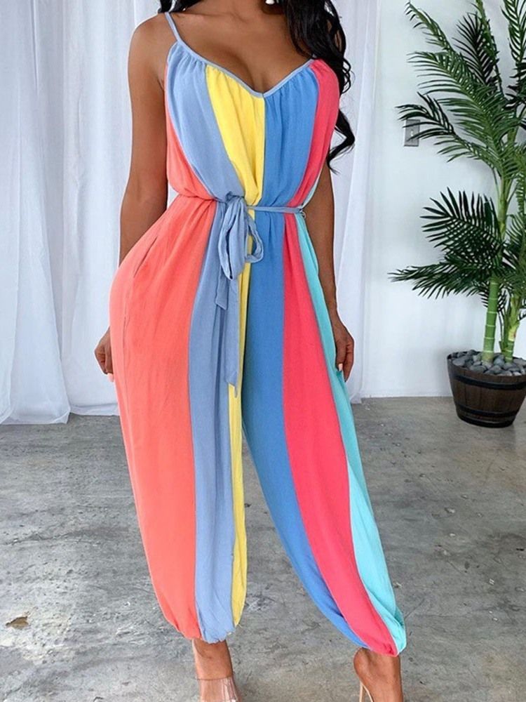 Fullängd Office Lady Backless Rak Slim Jumpsuit För Kvinnor