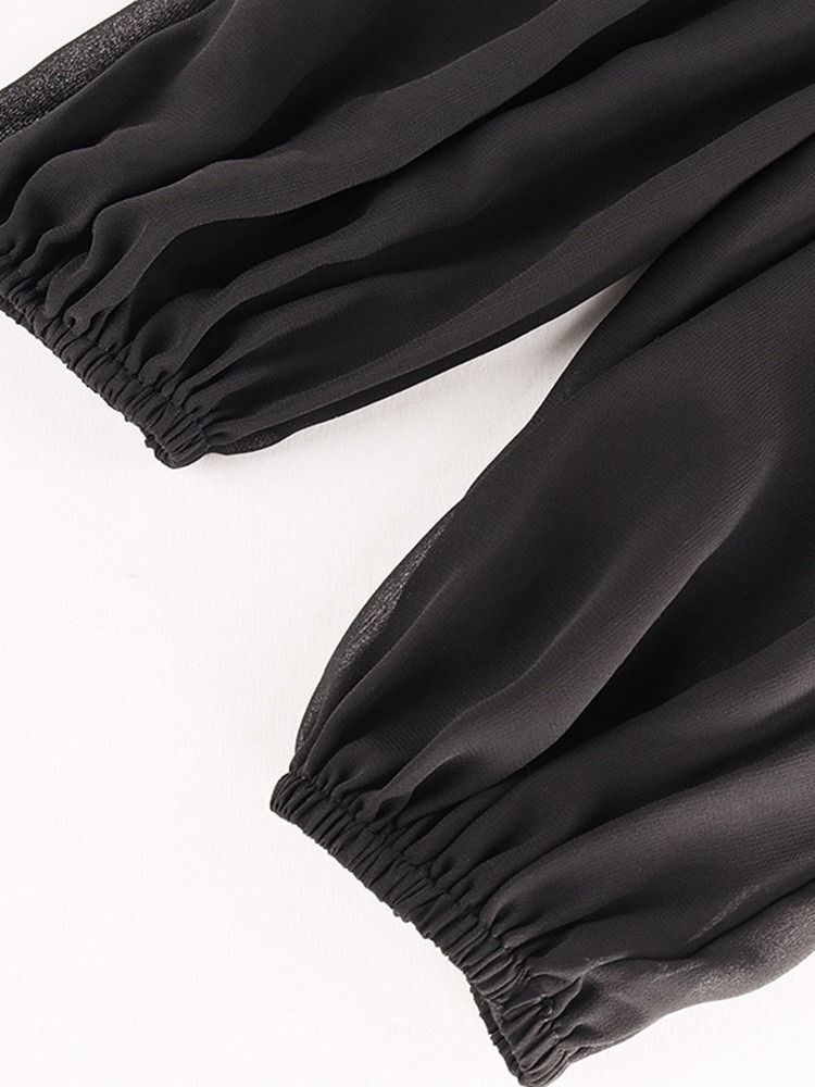 Genomskinliga Shorts Enfärgad Skinny High Waist Jumpsuit För Kvinnor