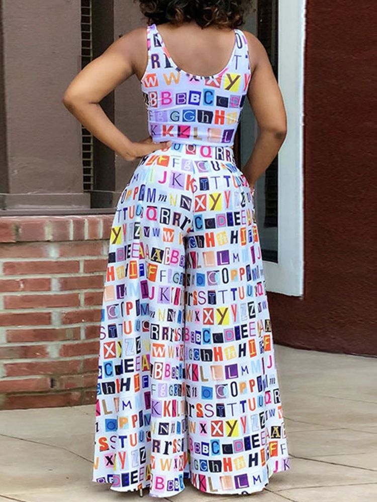 Hellängd Brevficka Lösa Breda Ben Jumpsuit
