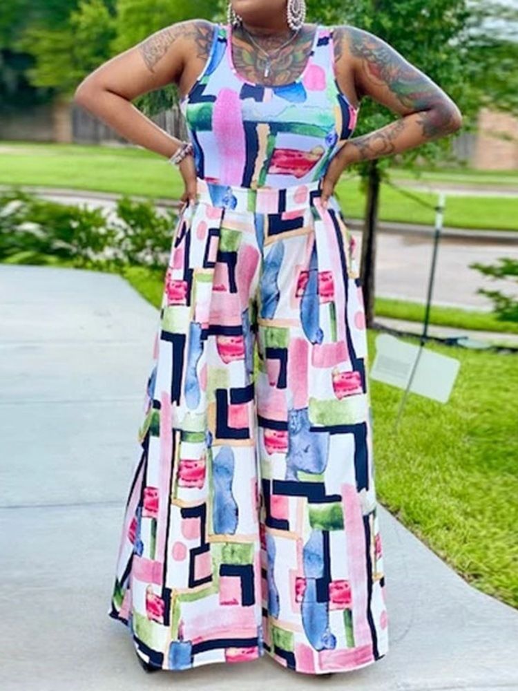 Hellängd Brevficka Lösa Breda Ben Jumpsuit