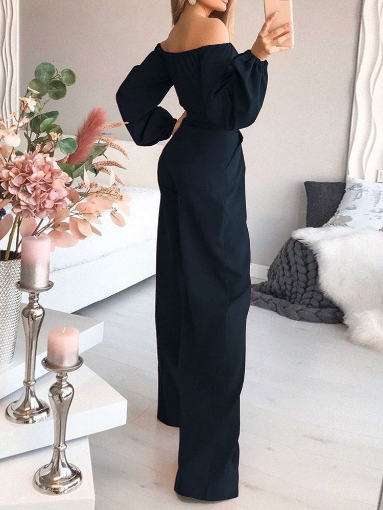 Hellängd Mode Vanlig Slim Hög Midja Jumpsuit
