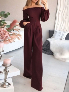 Hellängd Mode Vanlig Slim Hög Midja Jumpsuit