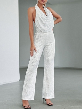 Hellängd Western Backless Straight Slim Jumpsuit