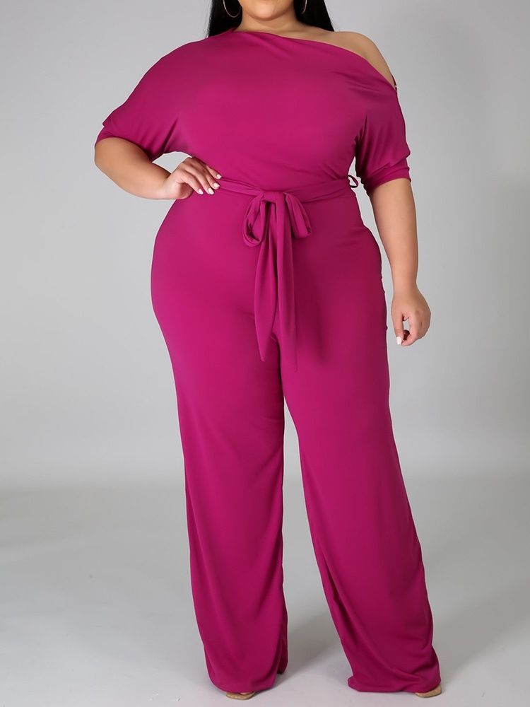 Hellängd Western Plain Slim High Waist Jumpsuit
