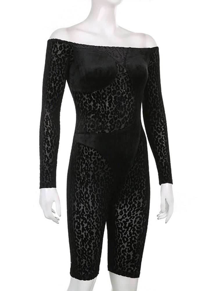 Knälång Patchwork Western Slim Jumpsuit