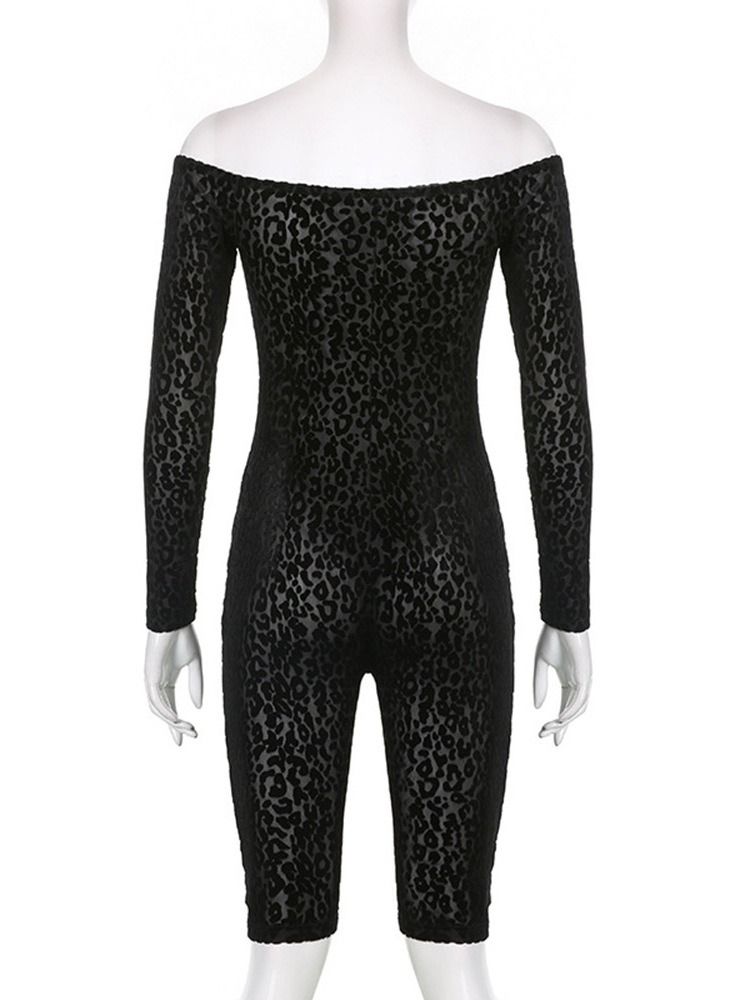 Knälång Patchwork Western Slim Jumpsuit