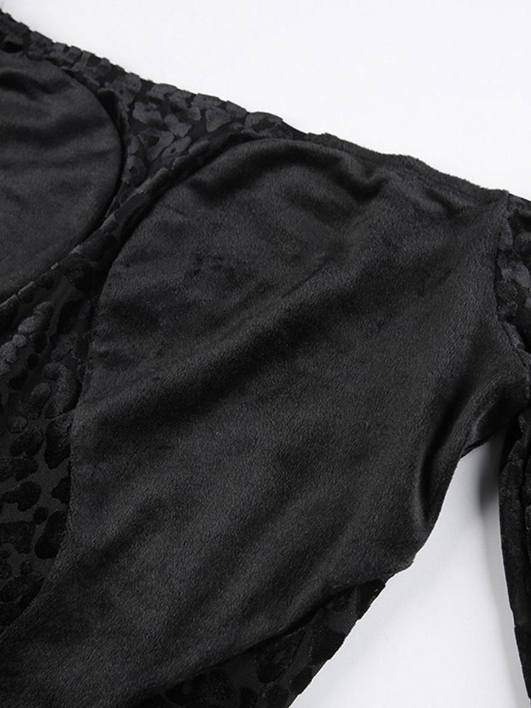 Knälång Patchwork Western Slim Jumpsuit