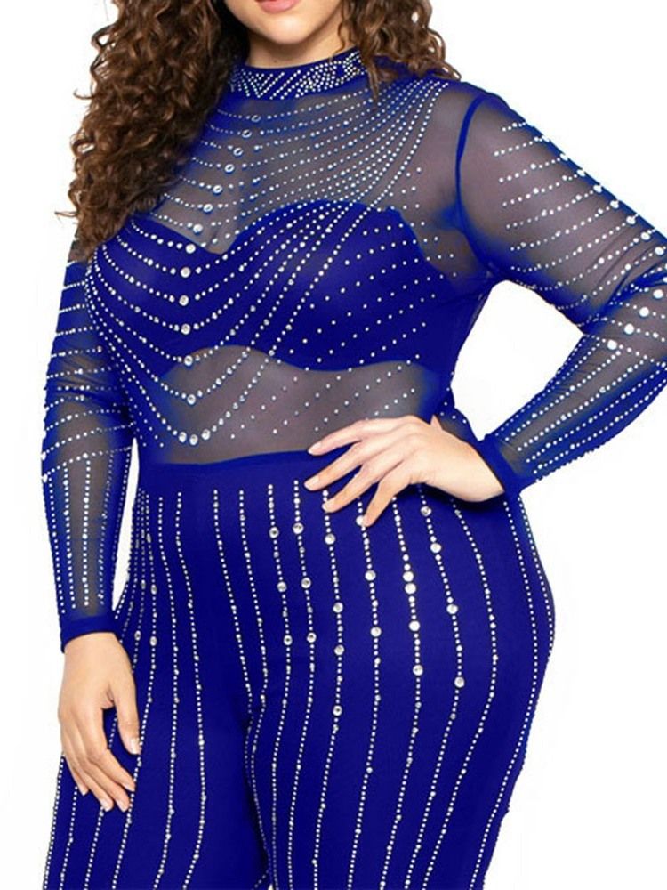 Mode Ankel Lång Stripe Pencil Byxor Hög Midja Jumpsuit