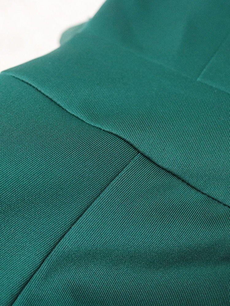 Mode Enkel Plisserad Midja Slimmad Jumpsuit För Kvinnor