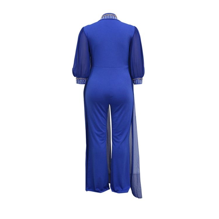Mode Fullängd Diamond Rak Slim Jumpsuit